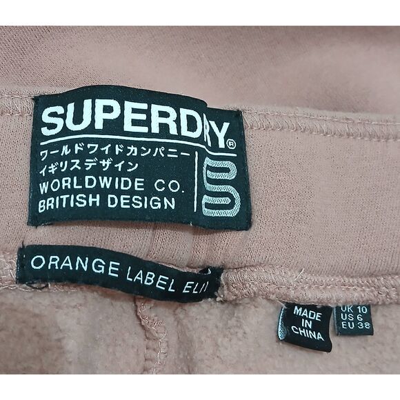 Superdry womens small sweatpants joggers peach blush pink - Picture 4 of 6